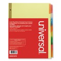 Dividers & Tabs | Universal UNV21876 11 in. x 8.5 in. 8-Tab Deluxe Extended Insertable Tab Indexes - Buff, Assorted Tabs (6/Pack) image number 1