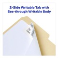 Dividers & Tabs | Avery 74776 3 in. x 1.5 in. 1/3-Cut Ultra Tabs Wide and Slim Repositionable Tabs - White (24/Pack) image number 4