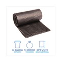  | Boardwalk V7658HKKR01 38 in. x 58 in. 60 gal. 14 mic High-Density Can Liners - Black (200/Carton) image number 3