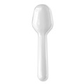 Cutlery | Boardwalk BWKTASTERSPOON Heavyweight Polypropylene Tasting Spoon Cutlery - White (3000/Carton) image number 1