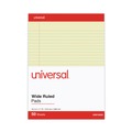 Just Launched | Universal M9-10630 8.5 in. x 11.75 in. 50 Sheets Wide/Legal Rule Red Headband Perforated Ruled Writing Pads - Canary-Yellow (1 Dozen) image number 1