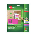 Labels | Avery 06481 2 in. x 4 in. High-Vis Removable Laser/Inkjet ID Labels with Sure Feed - Assorted Neon (120/Pack) image number 0