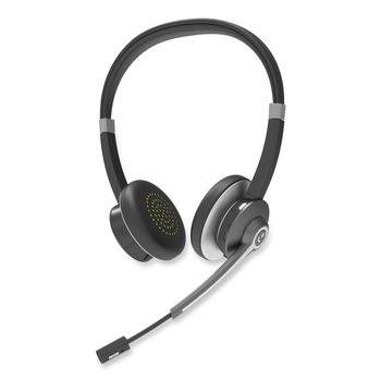 OFFICE ACCESSORIES | Innovera 70003 IVR70003 Binaural Over The Head Bluetooth Headset - Black/Silver