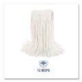 Mops | Boardwalk BWK2020RCT #20 Cut-End Rayon Wet Mop Head - White (12/Carton) image number 7