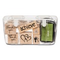 Boxes & Bins | Deflecto 29201CR 8.8 x 4 x 4.38 Stackable Caddy Organizer - Medium/White image number 8