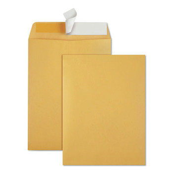 OFFICE AND OFFICE SUPPLIES | Quality Park QUA44562 Redi-Strip 9 in. x 12 in. No. 10-1/2 Cheese Blade Flap Adhesive Closure Catalog Envelope - Brown Kraft (100/Box)