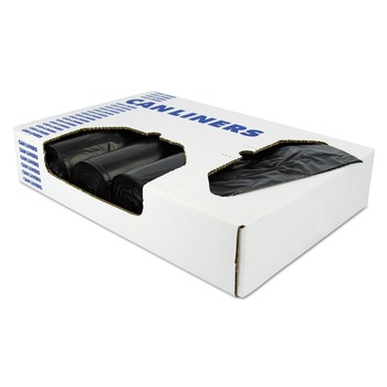  | Heritage X8647AK Low Density 56 Gallon 1.5 mil 43 in. x 47 in. Can Liners - Black (100/Carton)
