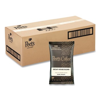 PRODUCTS | Peet's Coffee & Tea 504913 House Blend 2.5 oz. Frack Pack Decaf Coffee Portion Packs (18/Box)