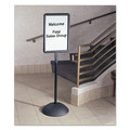 White Boards | Safco 4117BL 14.25 in. x 22.5 in. x 65 in. WriteWay Two-Sided Dry Erase Standing Message Sign - White Surface/Black Frame image number 5