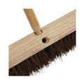 Brooms | Boardwalk BWK137 Heavy-Duty Threaded End Lacquered Hardwood 1.13 in. Diameter x 60 in. Broom Handle - Natural image number 1