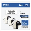 Labels | Brother DK12083PK 1.4 in. x 3.5 in. Die-Cut Address Labels - White (3-Rolls/Pack) image number 0