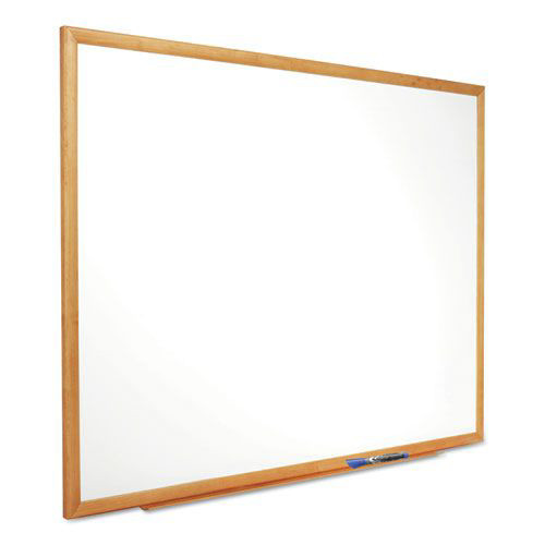 White Boards | Quartet S573 36 in. x 24 in. Oak Finished Fiberboard (MDF) Frame Classic Series Total Erase Dry Erase Boards - White Surface image number 0