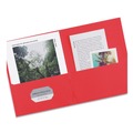 Report Covers & Pocket Folders | Avery 47989 40 Sheet Capacity 11 in. x 8.5 in. Two-Pocket Folder - Red (25/Box) image number 2