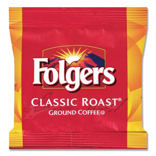 Coffee | Folgers 2550006125 0.9 oz. Classic Roast Coffee Fractional Packs (36/Carton) image number 0