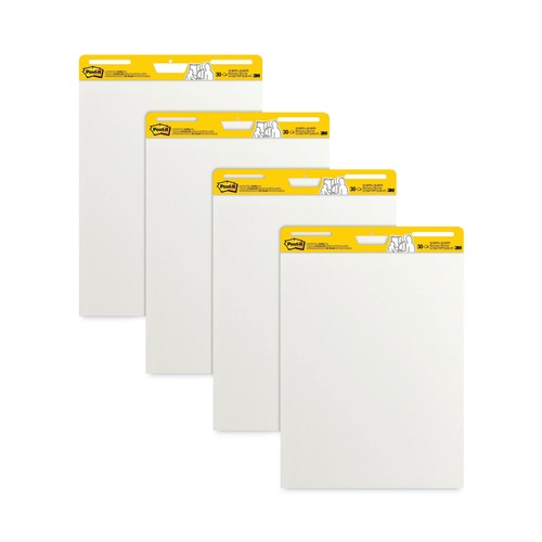 Back to School Sale | Post-it Easel Pads Super Sticky 559 VAD 4PK 25 in. x 30 in. Self Stick Easel Pads - White (4/Carton) image number 0