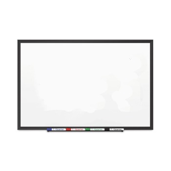 Quartet 2544B Classic Series 48 in. x 36 in. Porcelain Magnetic Dry Erase Board - White Surface/Black Aluminum Frame