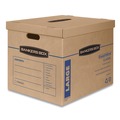 Boxes & Bins | Bankers Box 7718201 SmoothMove 17 in. x 21 in. x 17 in. Half Slotted Container Classic Moving/Storage Boxes - Large, Brown/Blue (5/Carton) image number 0