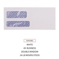 Just Launched | Universal UNV36301 3.88 in. x 8.88 in. #9 Commercial Flap Gummed Double Window Business Envelopes - White (500/Box) image number 8