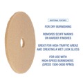 Just Launched | Boardwalk BWK4019ULT 19 in. Diameter Burnishing Floor Pads - Tan (5/Carton) image number 4