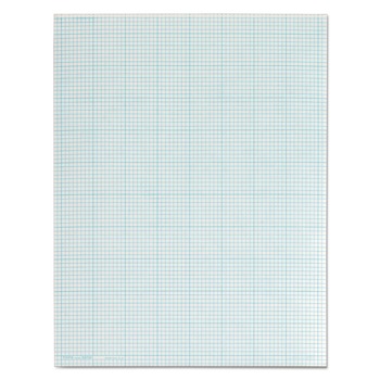 PAPER AND PRINTABLES | TOPS 35081 8.5 in. x 11 in. (8 sq/in., 1 sq/in.) Cross Section Quadrille Rule Pads - White (50 Sheets/Pad)