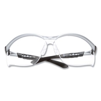 3M 11376-00000-20 BX Molded-In 2.5plus Diopter Strength Safety Glasses - Silver/Black Frame, Clear Lens