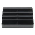 Desktop Organizers | Deflecto 90804 7.88 x 3.88 x 3.38 Plastic 8-Tier Recycled Business Card Holder - Black image number 2