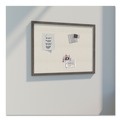 Bulletin Boards | U Brands 4891U00-01 35 in. x 23 in. Linen Bulletin Board with Rustic Frame - Beige Surface, Brown Frame image number 2