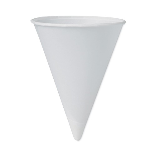 Labor Day Sale | SOLO 4BR-2050 4 oz. Paper Cone Cups for Cold Water - White (200/Pack) image number 0