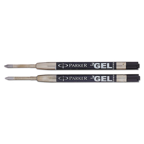 Pens | Parker 1950362 Parker Medium Conical Tip Retractable Gel Ink Roller Ball Pens Refill - Black Ink (2/Pack) image number 0