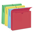 File Folders | Smead 77251 2 in. Expansion 1 Section Letter Size Elastic Cord Closure Expanding Wallet - Assorted Colors (50/Box) image number 1