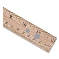 Office & Office Supplies | Westcott 10702 12 in. Long 3-Hole Punched Wood Ruler English and Metric With Metal Edge image number 3