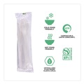  | Eco-Products EP-S015 Plantware Compostable Fork/Knife/Napkin/Spoon Cutlery Kit - Pearl White (250/Carton) image number 7