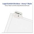 Dividers & Tabs | Avery 11949 11 in. x 8.5 in. 26-Tab Exhibit J Avery-Style Preprinted Legal Bottom Tab Divider - White (25/Pack) image number 4