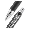 Pens | uni-ball 73832 Jetstream 1 mm Retractable Hybrid Gel Pen - Black Ink/Black/Silver Barrel/Bold (1-Dozen) image number 4