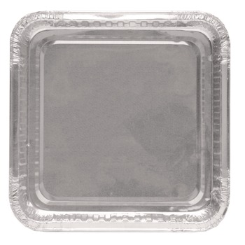  | Handi-Foil 4048-35-500 7.88 in. x 7.88 in. x 1.31 in. Aluminum 8 in. Square Cake Pan - Silver (500/Carton)