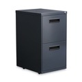 Office Carts & Stands | Alera ALEPAFFCH 14.96 in. x 19.29 in. x 27.75 in. 2 Legal/Letter-Size File Drawers Left or Right File Pedestal - Charcoal image number 0