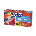 Food Service | Hefty 00R88079 7 in. x 8 in. 32 oz. Slider Stand and Fill Freezer Storage Bags - Clear (35/Box) image number 2