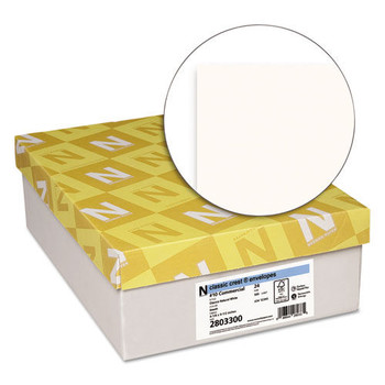 Neenah Paper 2803300 4.13 in. x 9.5 in. CLASSIC CREST Commercial Flap Gummed Closure #10 Envelope - Classic Natural White (500/Box)