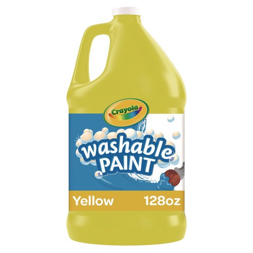 Acrylic & Tempera Paint | Crayola 542128034 1 gal. Bottle Washable Paint - Yellow image number 0