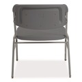 Office Chair Mats | Iceberg 64127 Rough n Ready 18.5 in. Seat Height Charcoal Seat/Back Silver Base Wide-Format Big and Tall Stack Chair (4/Carton) image number 4