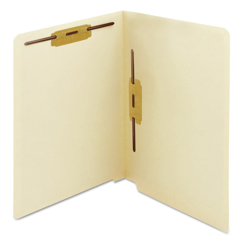 File Folders | Smead 34120 End Tab 11-pt Manila 2-Fastener Folders with Reinforced Straight Tabs - Letter Size/Manila (50/Box) image number 0