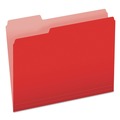 File Folders | Pendaflex 152 1/3 RED 1/3-Cut Tabs Assorted Letter Size Colored File Folders - Red/Light Red (100/Box) image number 0