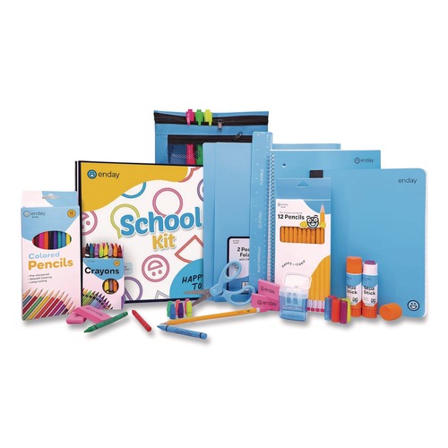 Arts & Crafts Supplies | enday 1314 Back to School Supplies Kit for Grades K-5 - Blue (1-Kit) image number 0