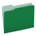 File Folders | Pendaflex 153 1/3 BGR 1/3-Cut Tabs Assorted Legal Size Colored File Folders - Green/Light Green (100/Box) image number 2