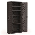 Office Filing Cabinets & Shelves | Suncast Commercial BMCCPD7204 30 in. x 20.25 in. x 72 in. Five Shelves One Fixed Four Adjustable Tall Storage Cabinet - Gray image number 3