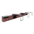 Office Filing Cabinets & Shelves | Alera ALELS583020MC Open Office Desk Series 29.5 x 19.13 x 22.88 Legal/Letter Low File 2-Drawer Cabinet Credenza - Cherry image number 6