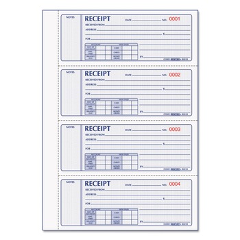 RECORDKEEPING AND FORMS | Rediform 8L818 Money Receipt Book, 7 X 2 3/4, Carbonless Triplicate, 200 Sets/book