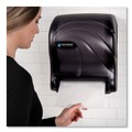 Paper Towel Holders | San Jamar T8090TBK 11.75 in. x 9.13 in. x 14.44 in. Tear-N-Dry Essence Touchless Towel Dispenser - Black Pearl image number 6