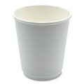 Cups and Lids | Boardwalk BWKDW8HCUP 8 oz. Double-Walled Paper Hot Cups - White (500/Carton) image number 2