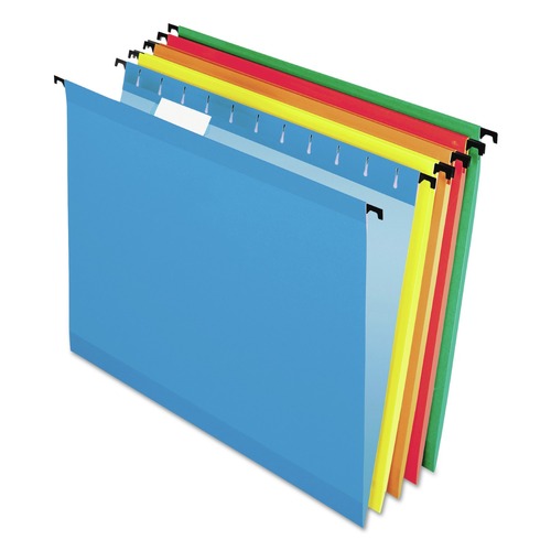 File Folders | Pendaflex 6152 1/5 ASST SureHook 1/5-Cut Tabs Letter Size Hanging Folders - Assorted Colors (20/Box) image number 0